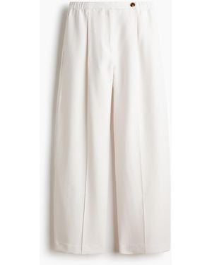 H&M Barrel-broek Met Persvouwen - Wit