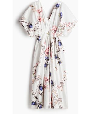 H&M Tailliertes Baumwollkleid - Weiß