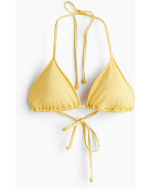H&M Wattiertes Triangel-Bikinitop - Mettallic