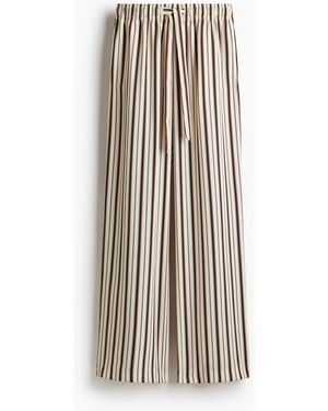 H&M Drawstring twill trousers - Natur