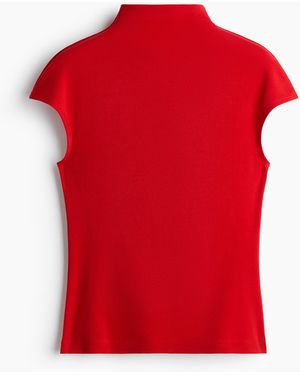 H&M Jerseytop mit Stehkragen - Rot