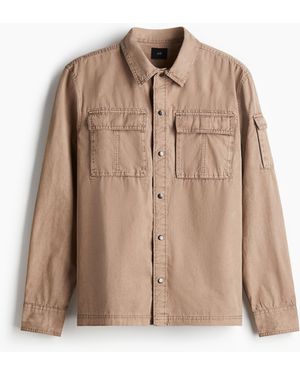 H&M Utility-Overshirt in Regular Fit - Braun