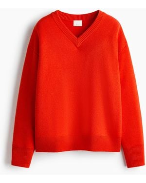 H&M Pullover aus Wollmix - Rot