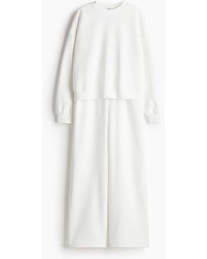 H&M Tweedelige Set Van joggingstof - Wit