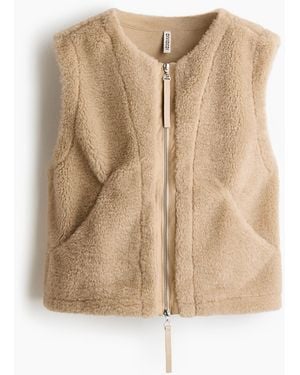 H&M Teddy Gilet - Naturel