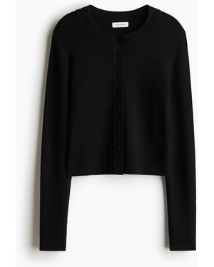 H&M Cardigan aus Merinowolle - Schwarz