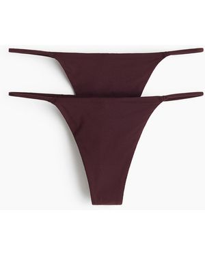 H&M 2er-Pack Jerseytangas - Lila