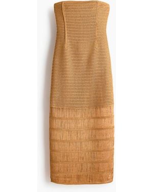H&M Bandeaukleid im Häkellook - Natur