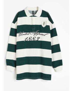 H&M Rugbyshirt mit Motiven - Grün