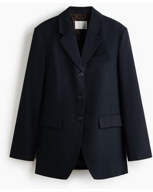 H&M Single-breasted Twill Blazer - Blauw
