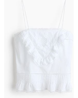 H&M Trägertop mit Volants - Weiß
