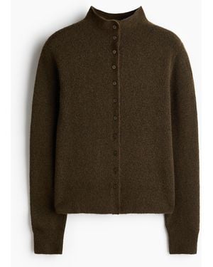 H&M Cardigan in Boucléstrick - Grün