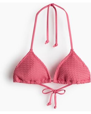 H&M Padded Triangelbikinitop - Roze