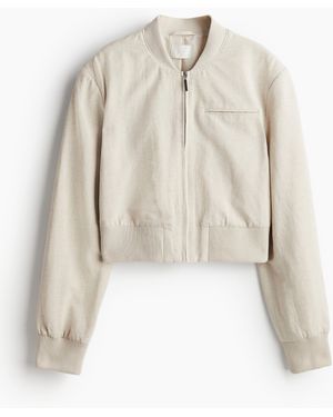 H&M Cropped Pilotenjack - Wit