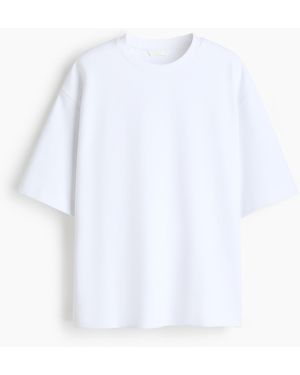 H&M T-Shirt aus Interlockjersey - Weiß