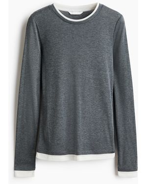 H&M Top Met Gelaagde Look - Grijs