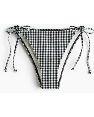 H&M Tie-Tanga Bikinihose - Grau