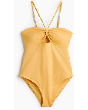 H&M Badpak Met Padded Cups - Geel