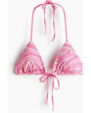 H&M Padded Triangelbikinitop - Roze