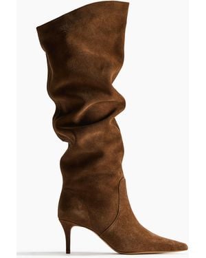 H&M Kniehoge Laarzen Van Splitsuède - Bruin