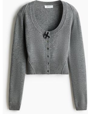 H&M Cardigan aus Wolle - Grau