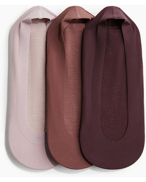 H&M 3er-Pack Sneakersocken - Lila