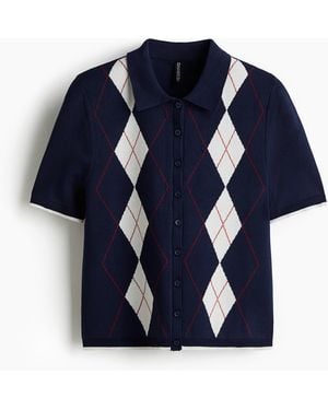 H&M Short-sleeved cardigan - Blau