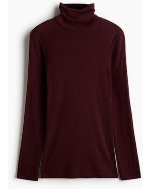 H&M Wollen Top Met Col - Rood