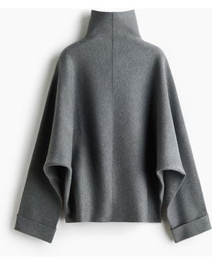 H&M Oversized Trui Met Turtleneck - Grijs