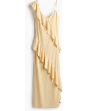 H&M Jerseykleid mit Volant - Mettallic