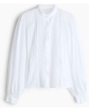 H&M Bluse mit Spitze - Weiß