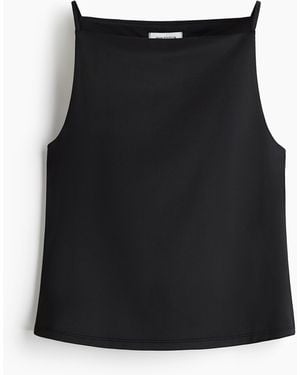 H&M Trägertop aus Jersey - Schwarz