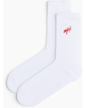 H&M Socken mit Motiv - Weiß