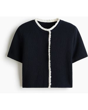 H&M Cardigan mit Volants - Blau