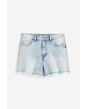 H&M Jeansshorts High Waist - Blau