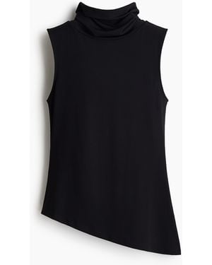 H&M Figurbetontes Rollkragentop - Schwarz