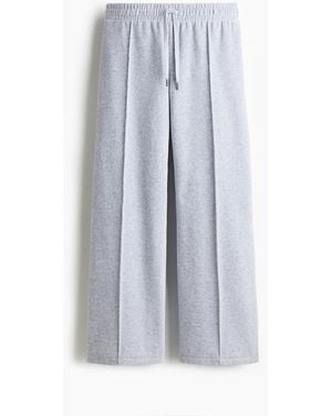 H&M Wijde Velours joggers - Wit