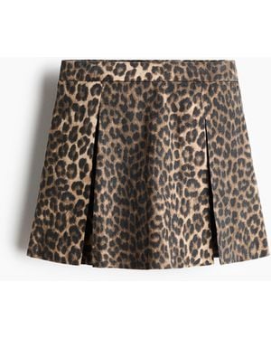 H&M Geplooide Skort Van Twill - Meerkleurig
