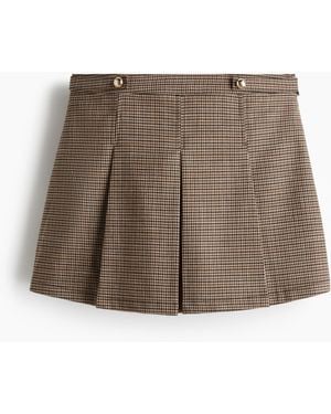 H&M Skort mit Falten - Braun