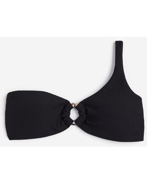 H&M Gepolstertes One-Shoulder-Bikinitop - Schwarz