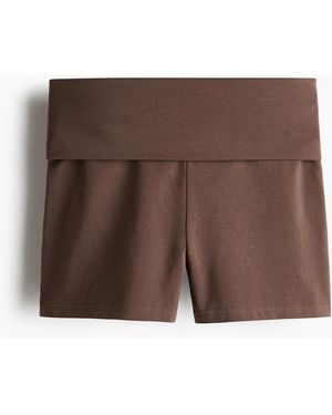 H&M Hotpants aus Baumwolljersey - Braun