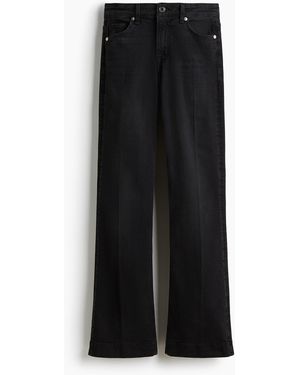 H&M Bootcut Regular Jeans - Schwarz
