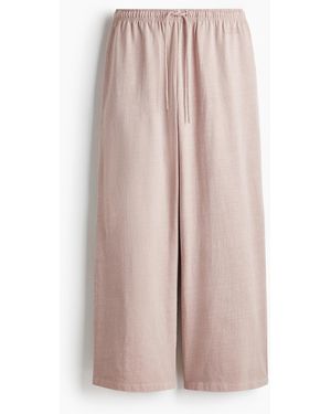 H&M Baumwollhose im Washed-Look - Pink