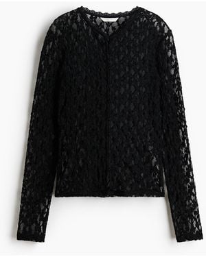 H&M Cardigan im Spitzenlook - Schwarz