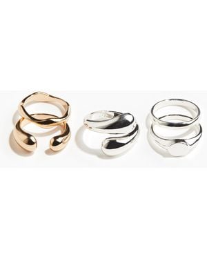 H&M 5er-Pack Ringe - Mettallic