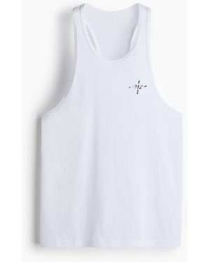 H&M Sport-Tanktop mit DryMoveTM in Regular Fit - Weiß