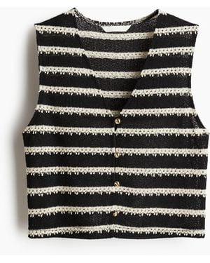H&M Gilet aus Strukturjersey - Schwarz