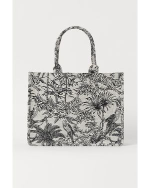 H&M Handtasche mit Jacquardmuster - Weiß