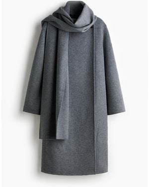 H&M Handgefertigter Mantel aus Wollmix - Grau