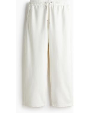 H&M Loose Fit Sweatpants - Weiß